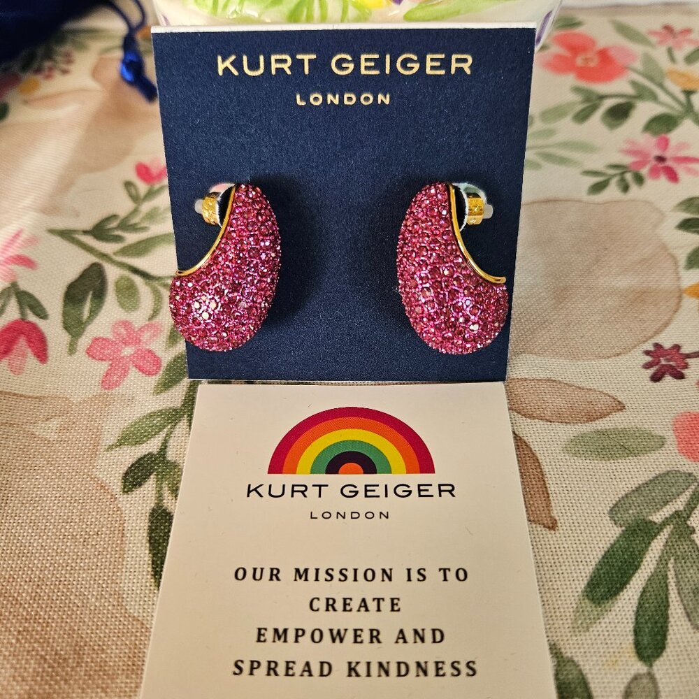 Kurt Geiger Rhinestone Hoop Earrings